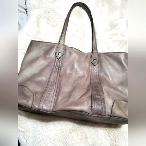 FRYE grey leather tote